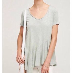 Anthropologie Eri & Ali Fluttered Peplum Tee